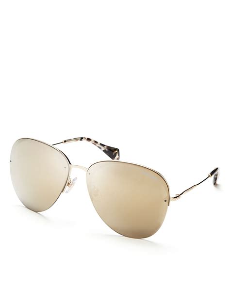 miu miu teardrop 60mm pilot sunglasses|Miu Miu Teardrop 60mm Pilot Sunglasses In Beige .